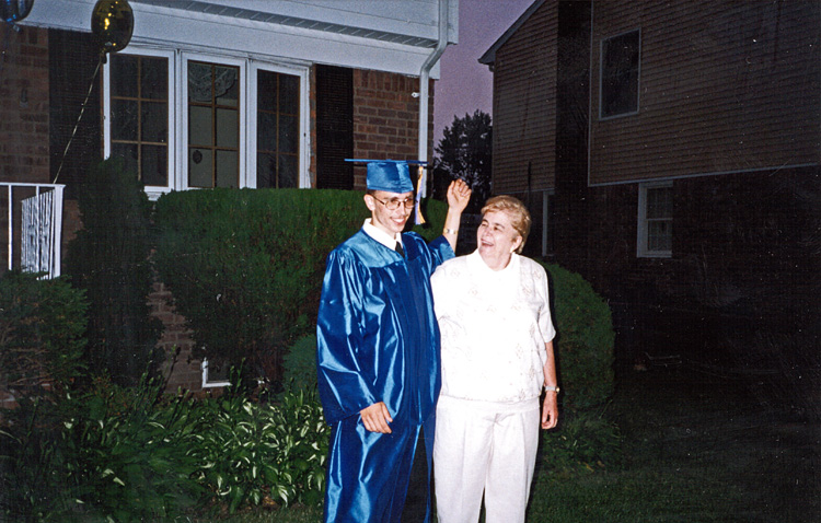 99-06-25, 20s, Brian and Grandma, Brian's Graduation