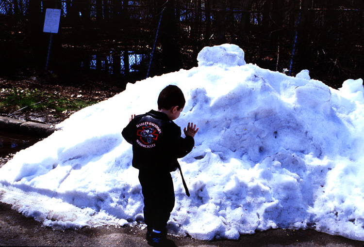 01-04-13, 01, Mikey in Snow, Turtle Back Zoo
