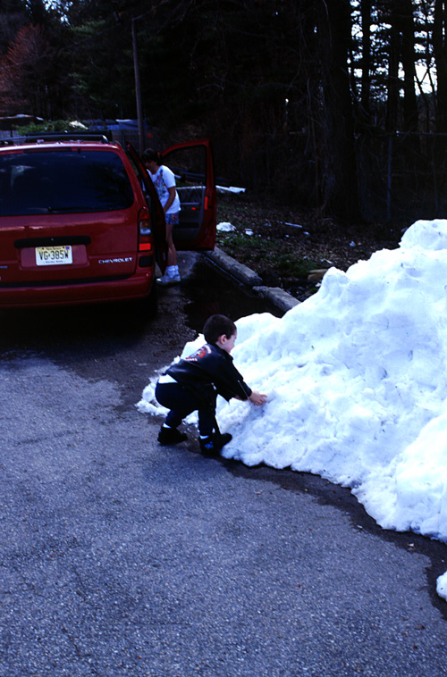 01-04-13, 02, Mikey in Snow, Turtle Back Zoo
