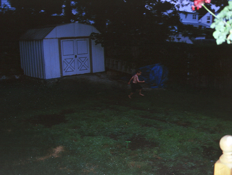 02-07-16, 11, Mikey running in sprinklers, SB, NJ