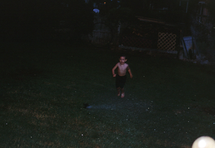 02-07-16, 16, Mikey running in sprinklers, SB, NJ