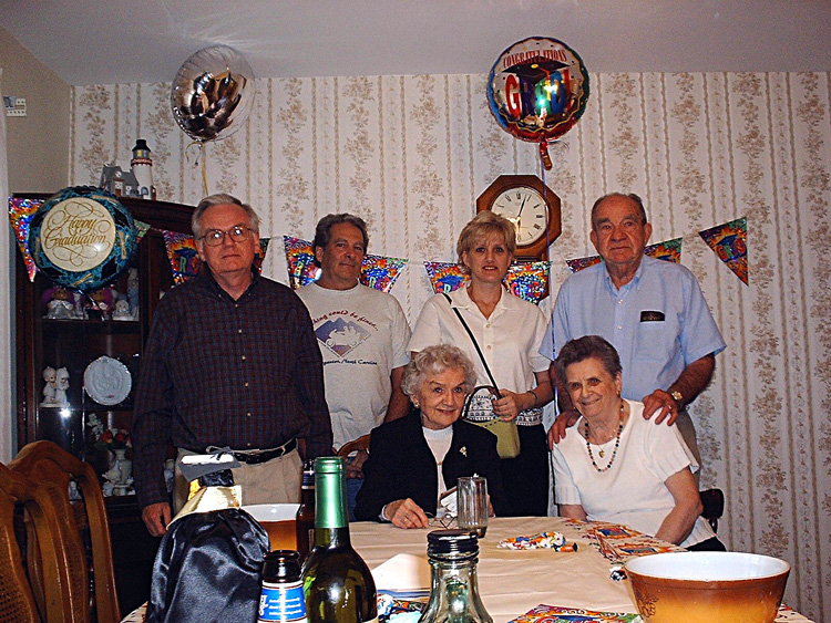 03-06-01, 05, John-Gerry-Carlyon-Buddy-Marie-Mary, Gerry's Graduation Party