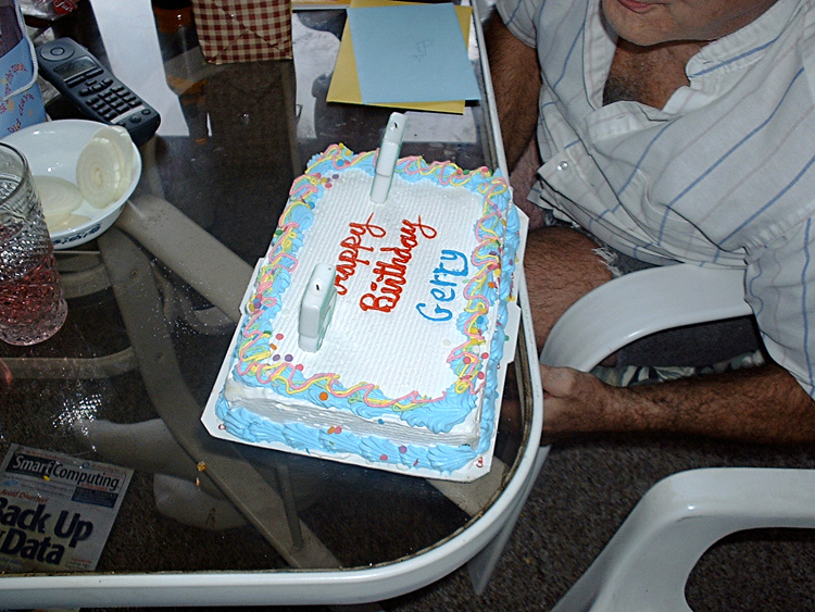 03-08-30, 02, Birthday Cake, Gerry's Birthday