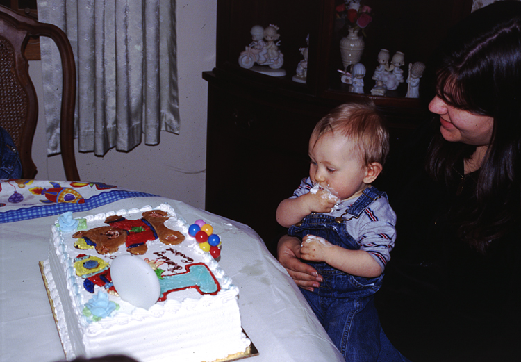 04-02-29, 28, Andrea, Connor and Lisa, Connor's Birthday
