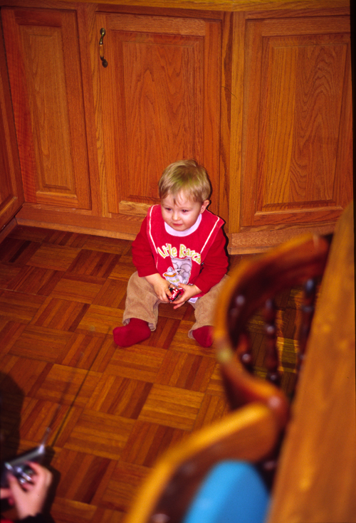 04-12-25, 46, Connor chasing Car, Christmas, Saddle Brook NJ