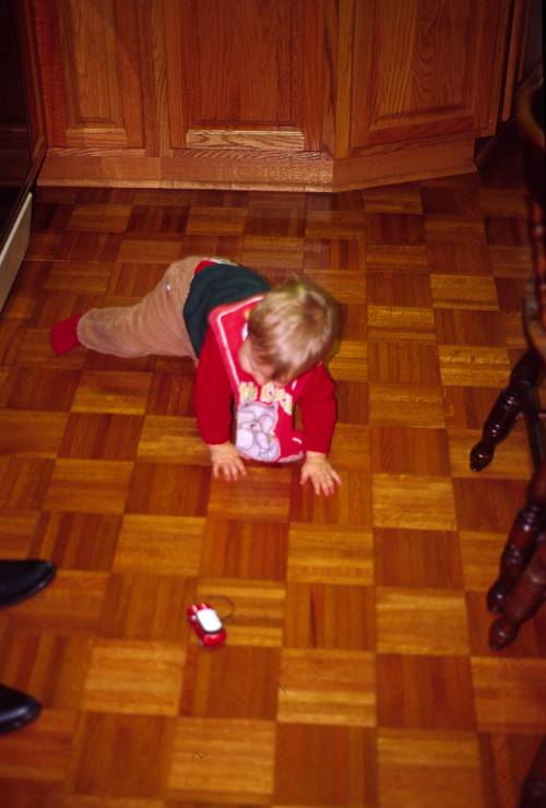 04-12-25, 47, Connor chasing Car, Christmas, Saddle Brook NJ