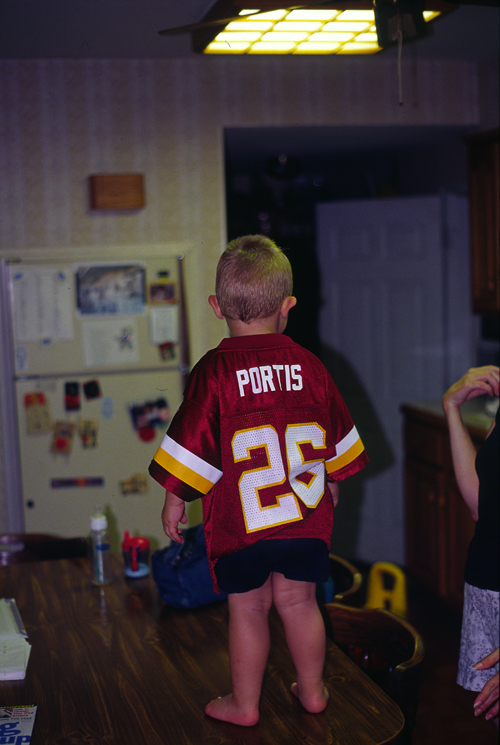 05-09-14, 03, Connor with a Red Skin Jersey on